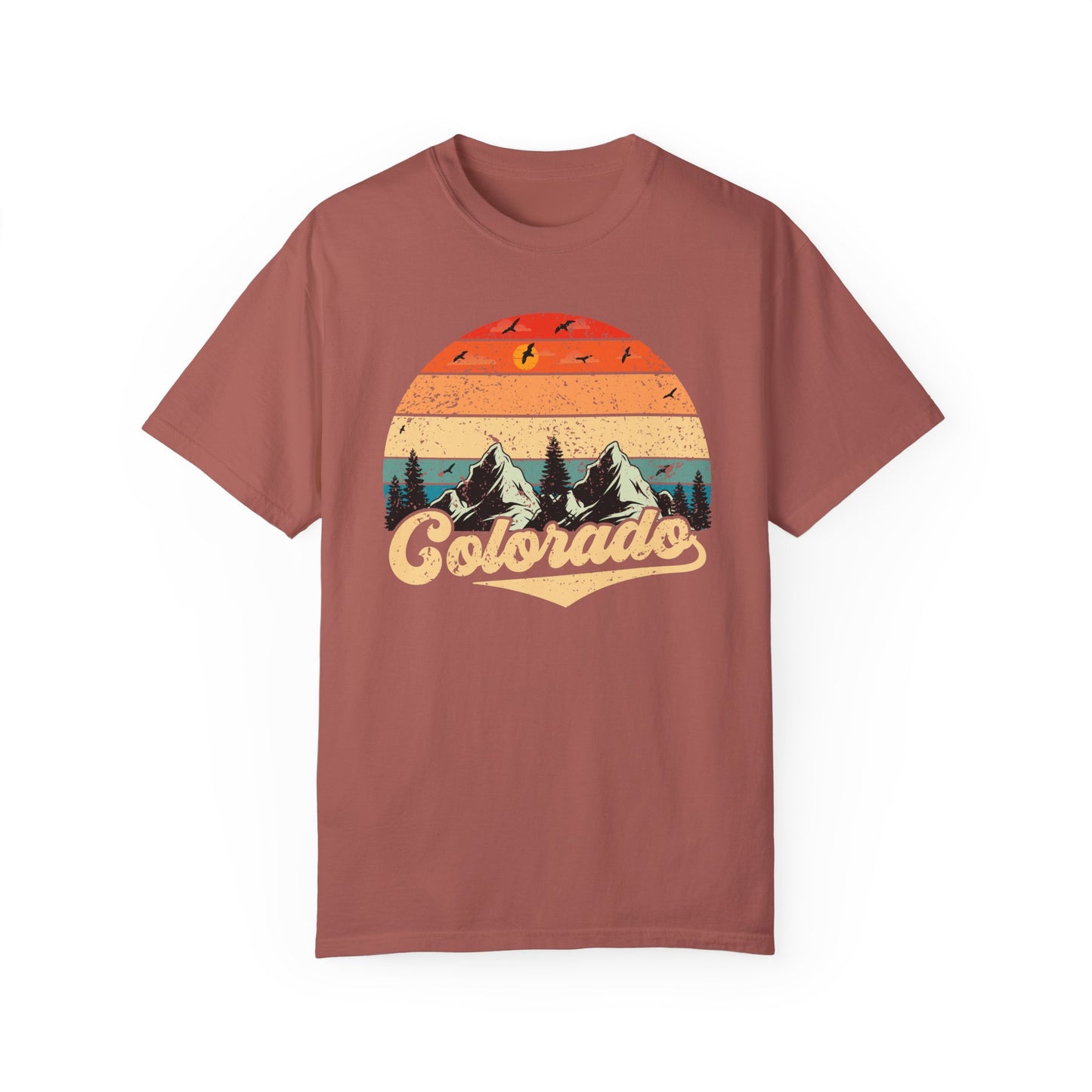 Colorado T Shirts | Retro Rocky Mountains Comfort Colors Tee