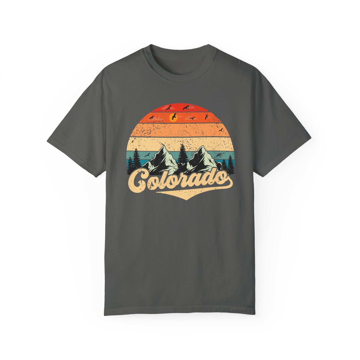 Colorado T Shirts | Retro Rocky Mountains Comfort Colors Tee