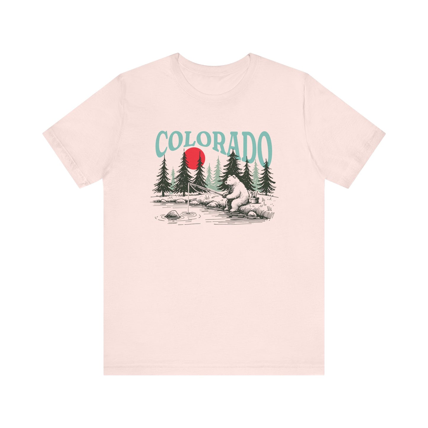 Colorado T Shirts | Mountain Bear Fishing Unisex T-Shirt