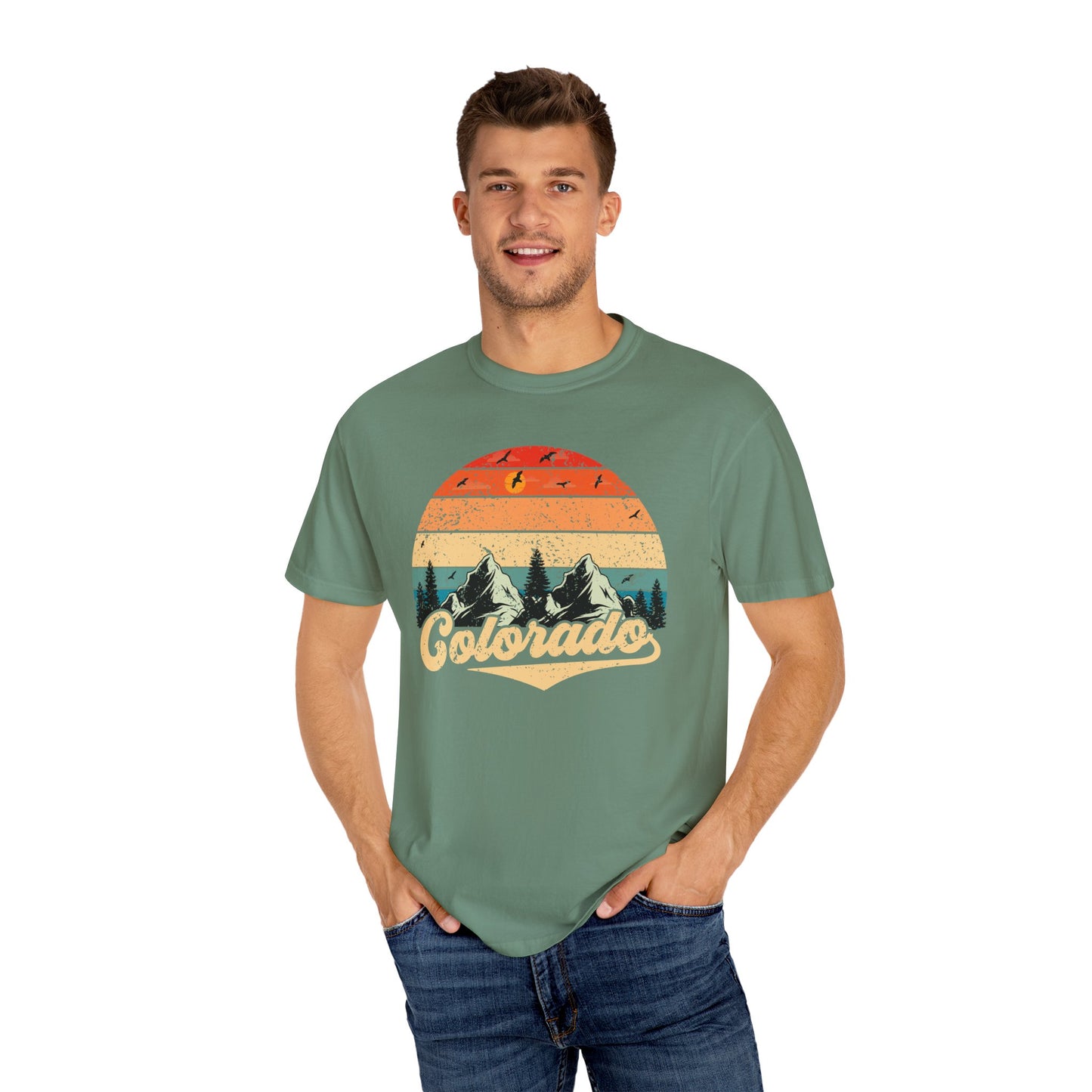 Colorado T Shirts | Retro Rocky Mountains Comfort Colors Tee