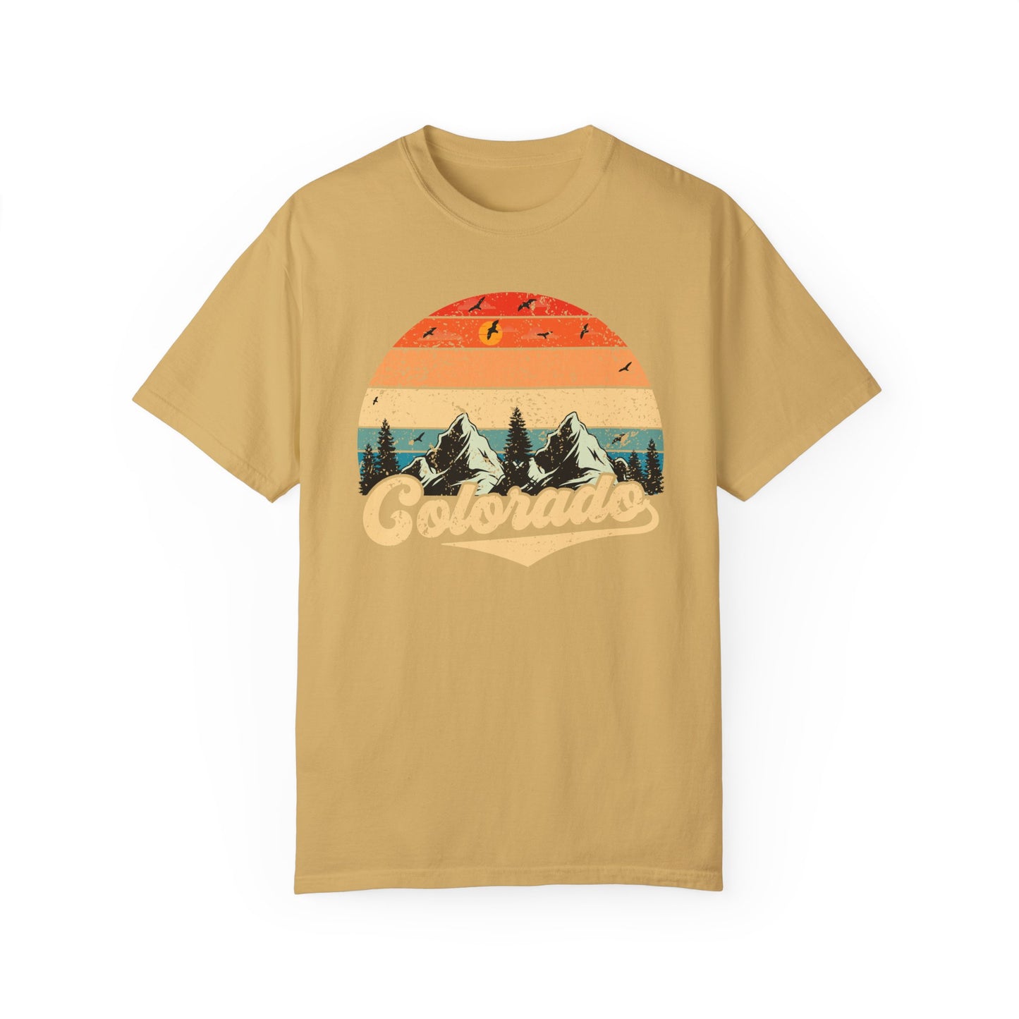 Colorado T Shirts | Retro Rocky Mountains Comfort Colors Tee