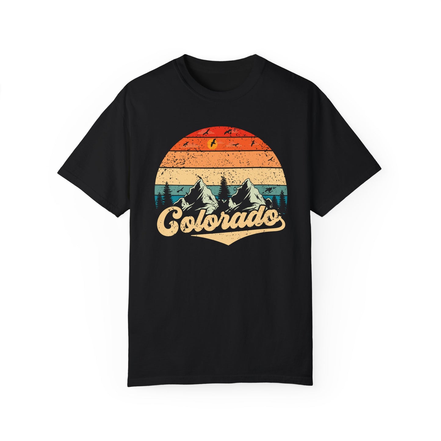 Colorado T Shirts | Retro Rocky Mountains Comfort Colors Tee