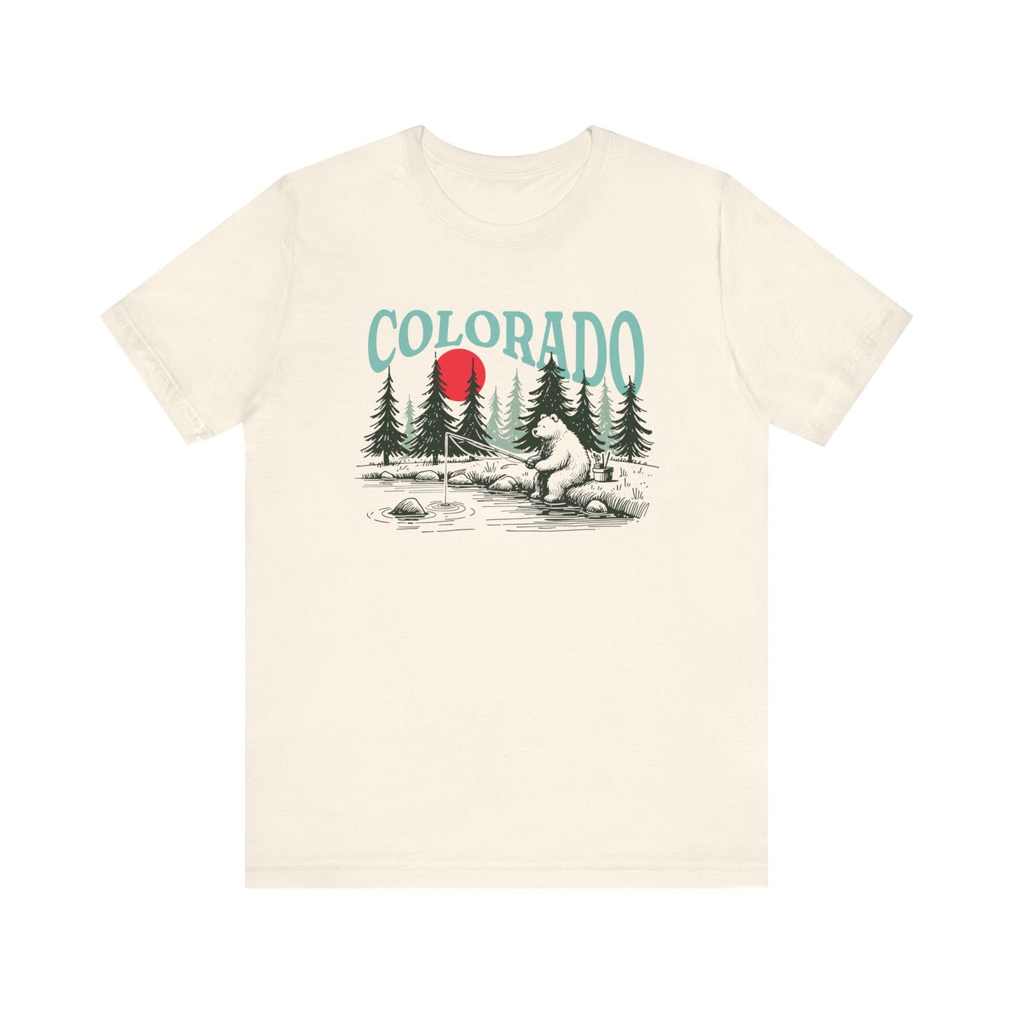 Colorado T Shirts | Mountain Bear Fishing Unisex T-Shirt