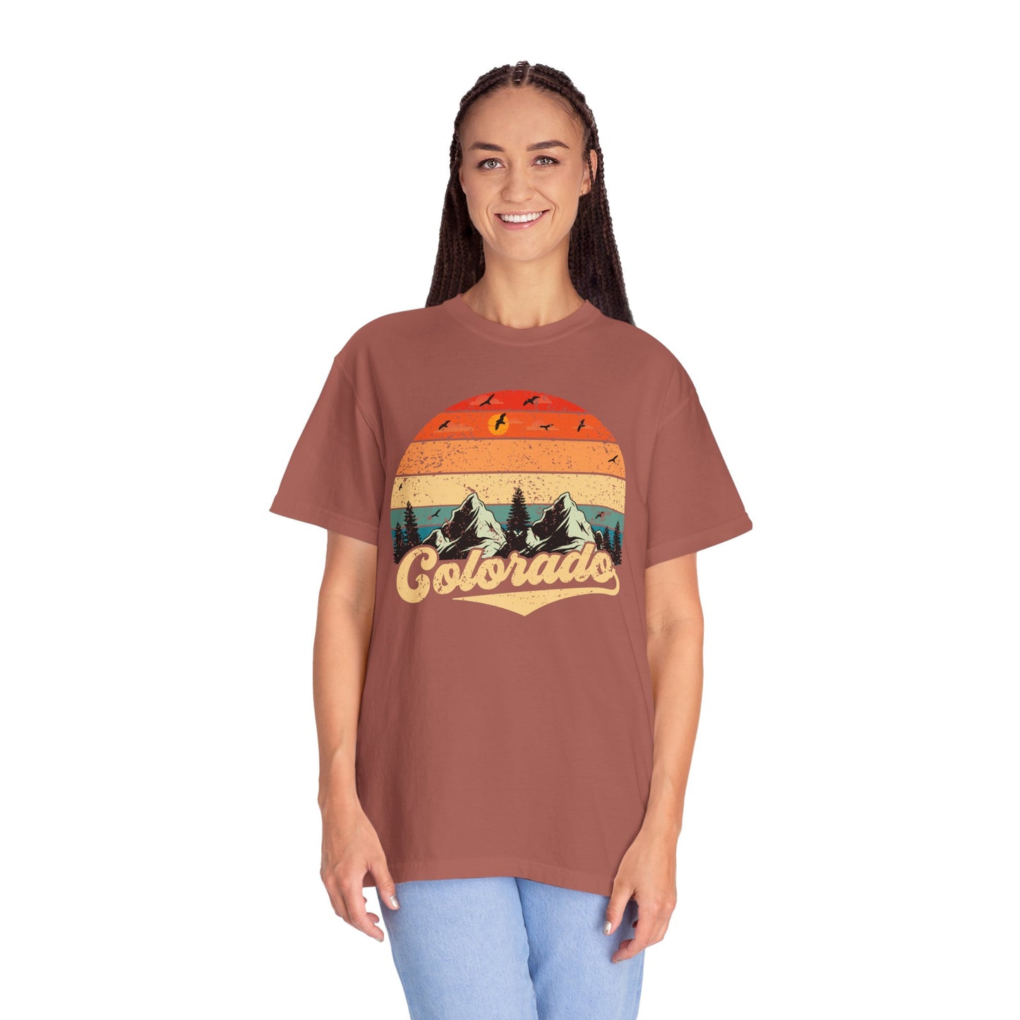 Colorado T Shirts | Retro Rocky Mountains Comfort Colors Tee