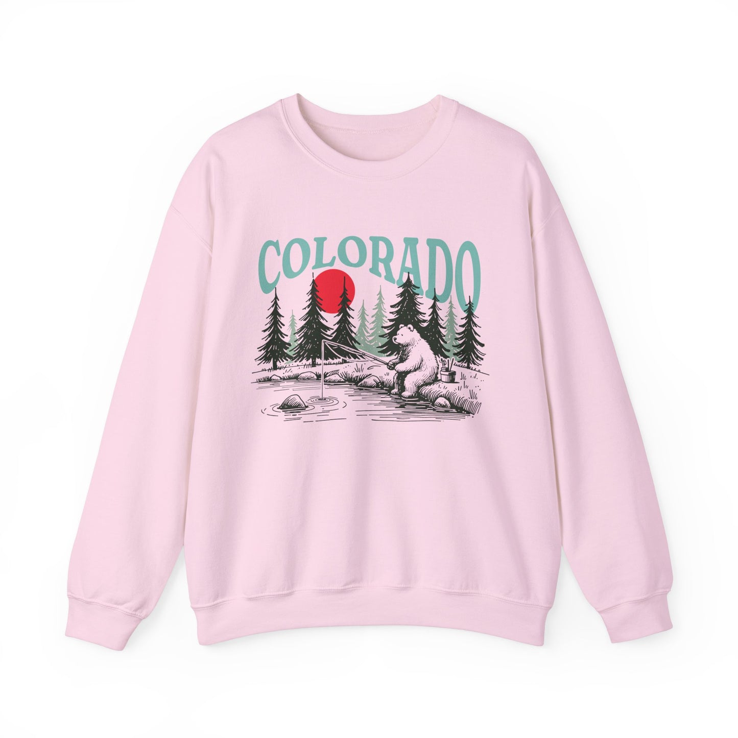 Colorado T Shirts | Mountain Bear Fishing Unisex Sweatshirt