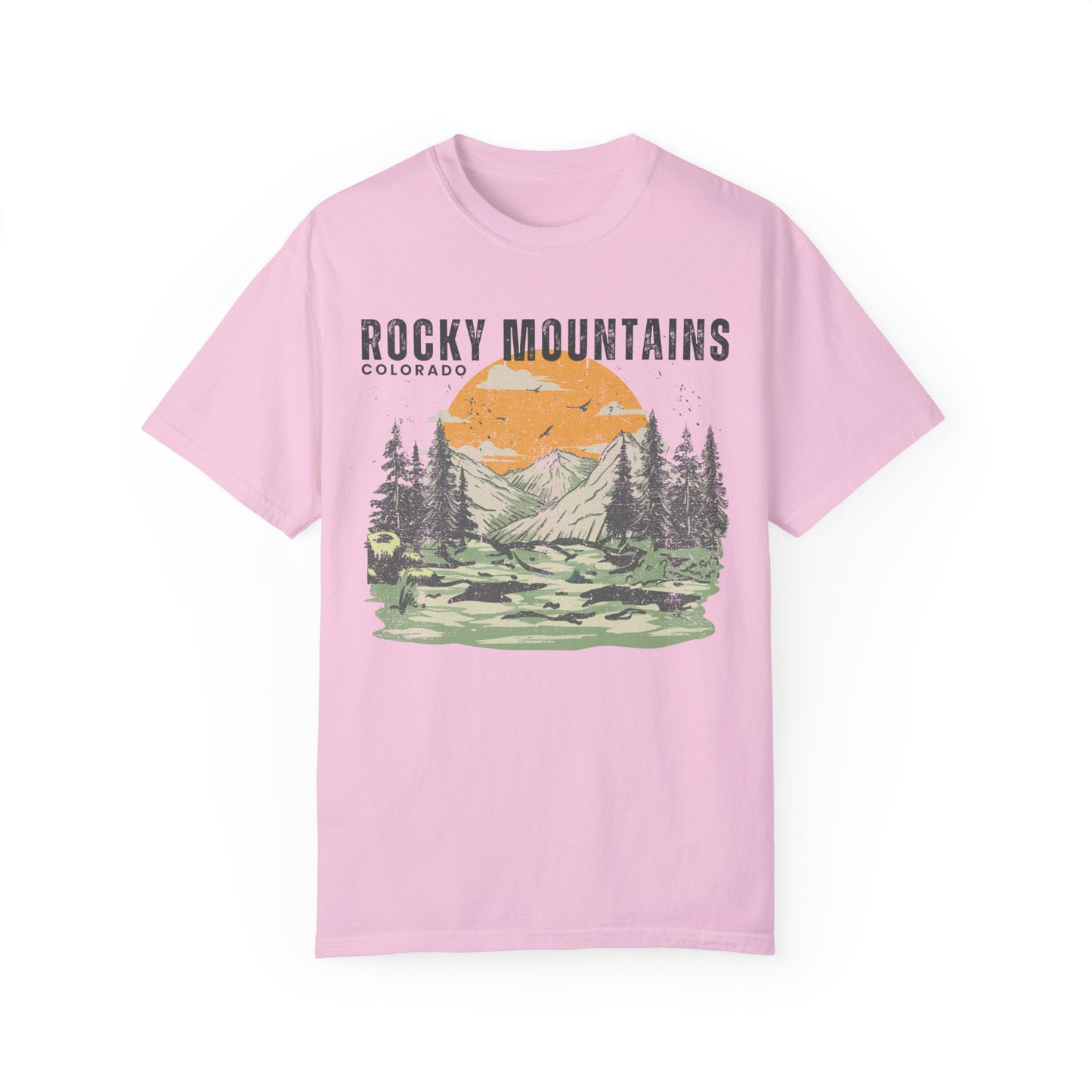 Colorado T Shirts | Rocky Mountains Unisex Adult Tee Comfort Colors