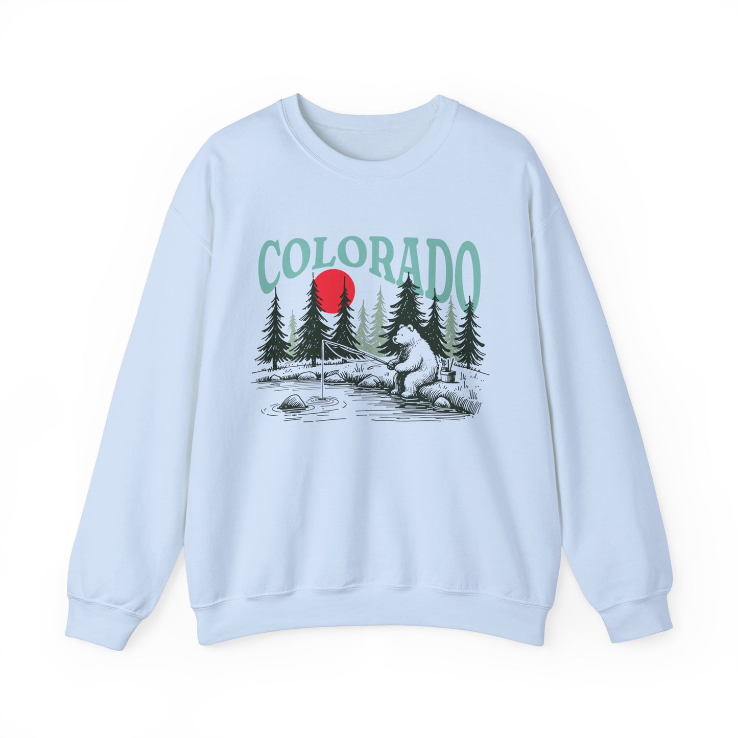 Colorado T Shirts | Mountain Bear Fishing Unisex Sweatshirt