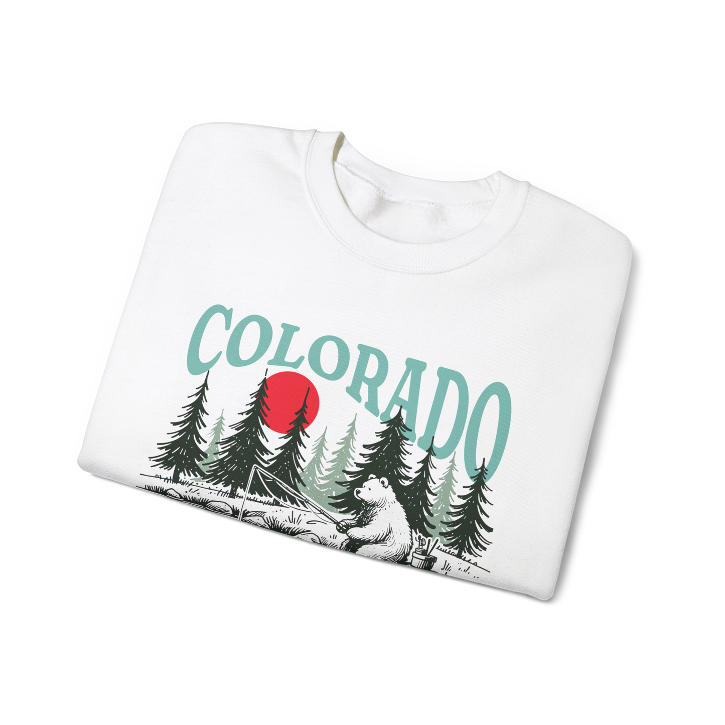 Colorado T Shirts | Mountain Bear Fishing Unisex Sweatshirt