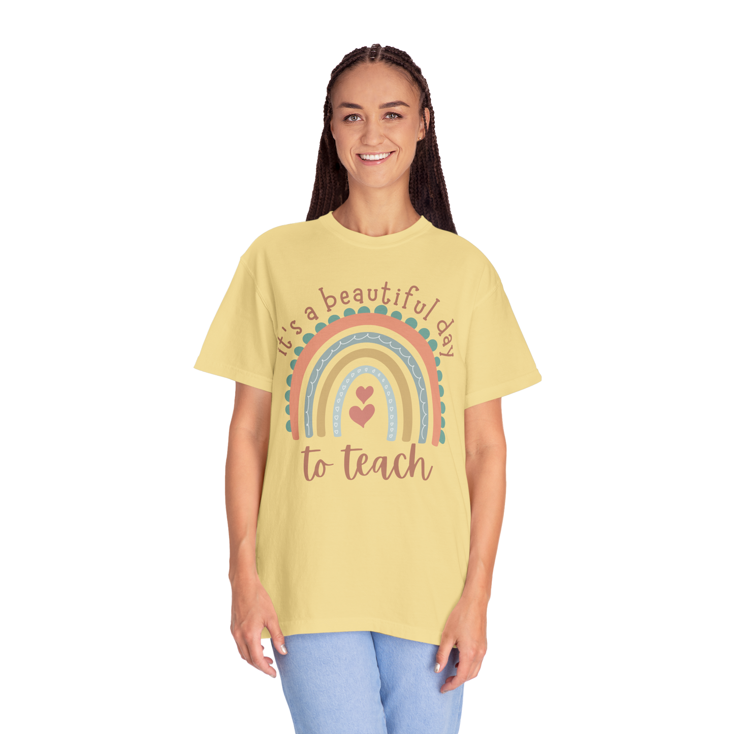 Teacher Boho Shirts | Unisex Garment-Dyed Relaxed Fit Comfort Color Shirts