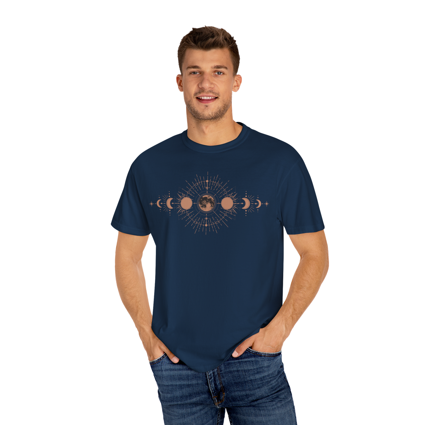 Moon Phase Boho Shirts |  Unisex Garment-Dyed Relaxed Fit Comfort Color Shirts