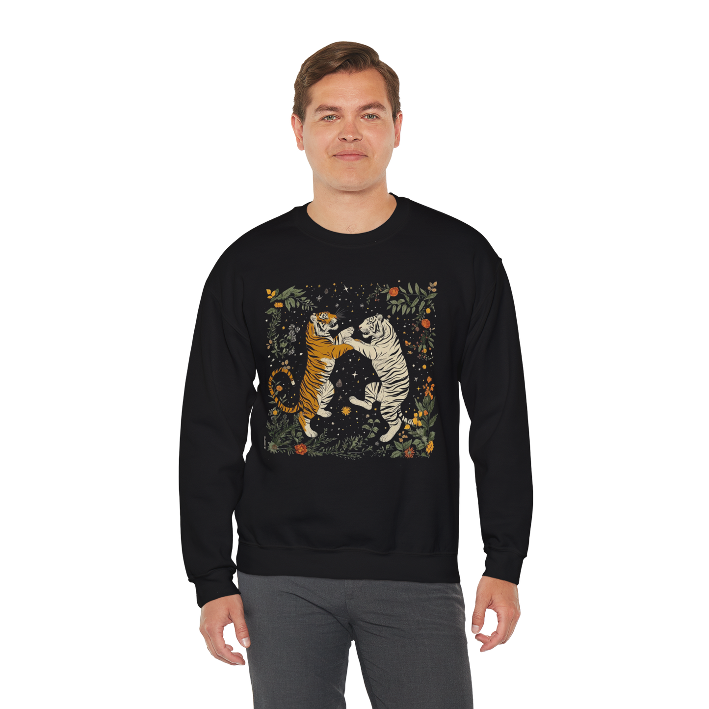 Boho Shirts | Super Comfy Hand Drawn Tigers Unisex Sweatshirt