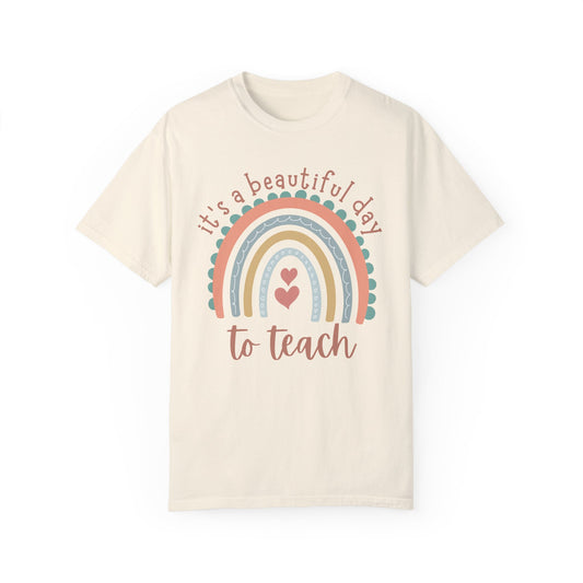 Teacher Boho Shirts | Unisex Garment-Dyed Relaxed Fit Comfort Color Shirts