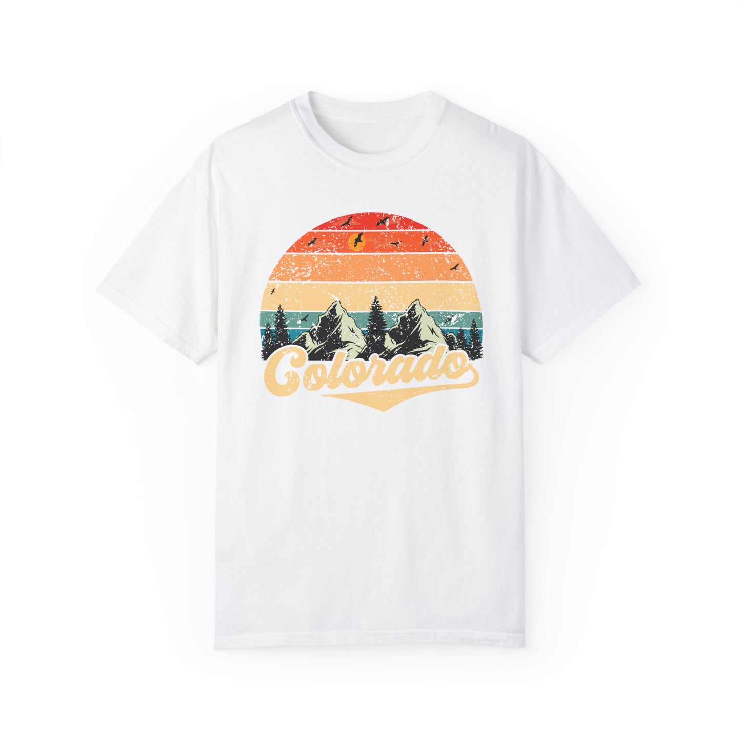 Colorado T Shirts | Retro Rocky Mountains Comfort Colors Tee