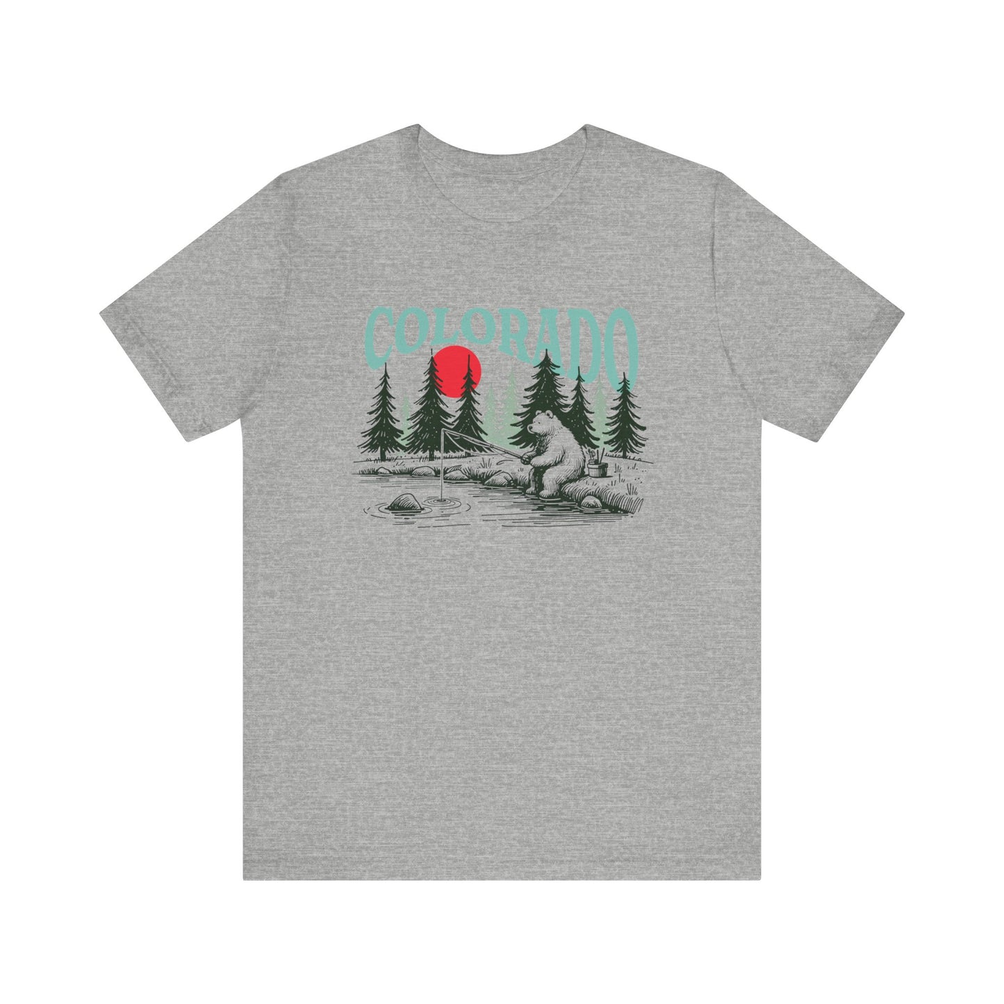 Colorado T Shirts | Mountain Bear Fishing Unisex T-Shirt