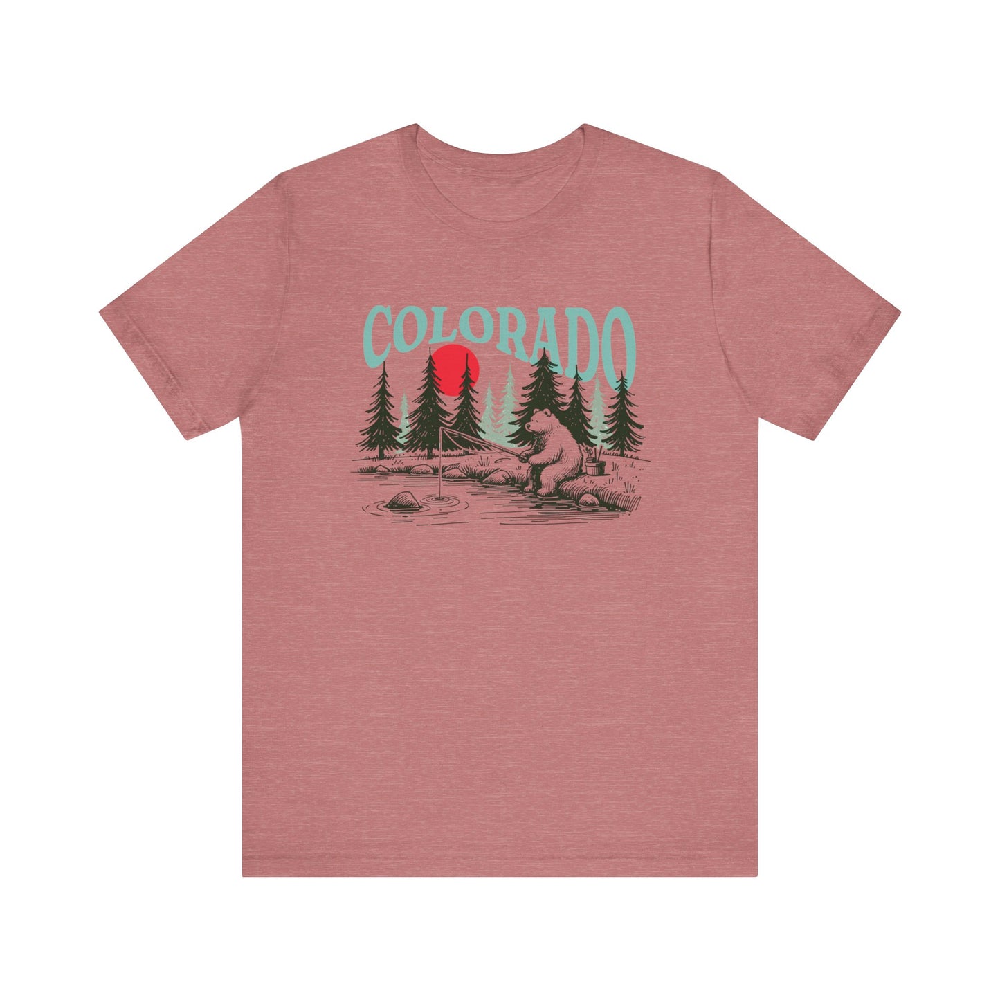 Colorado T Shirts | Mountain Bear Fishing Unisex T-Shirt