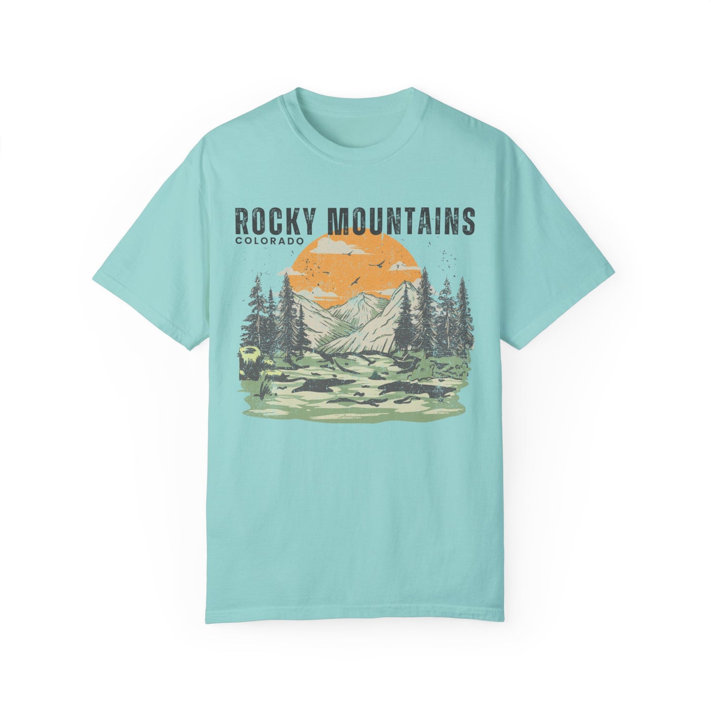 Colorado T Shirts | Rocky Mountains Unisex Adult Tee Comfort Colors