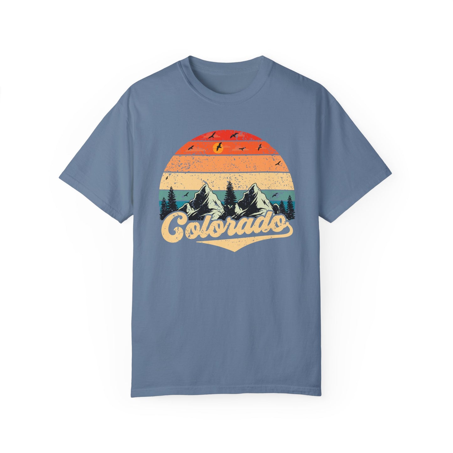 Colorado T Shirts | Retro Rocky Mountains Comfort Colors Tee